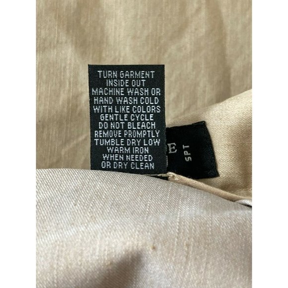 Larry Levine Stretch Skirt Khaki Straight Knee Length Size 12 Back Zipper Work - Picture 8 of 8